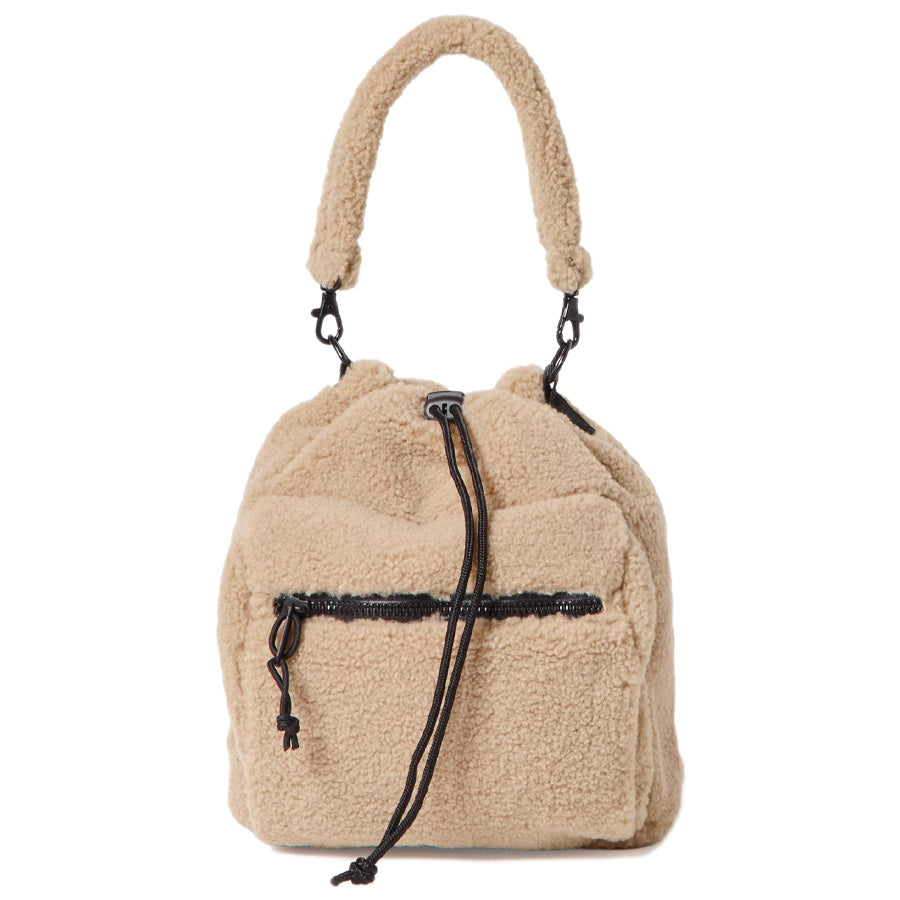 ニューエラ バッグ NEW ERA BAG POUCH 2WAY ドローストリング ポーチ 3L ボア ベージュ 15121572 正面