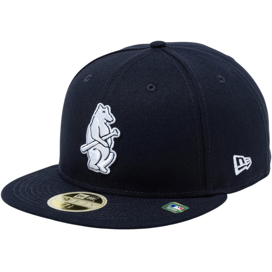 ニューエラ キャップ 帽子 NEW ERA CAP 59FIFTY 2026 MLB Hall of Fame ホール オブ フェーム シカゴ カブス ネイビー 15125196 右斜め前