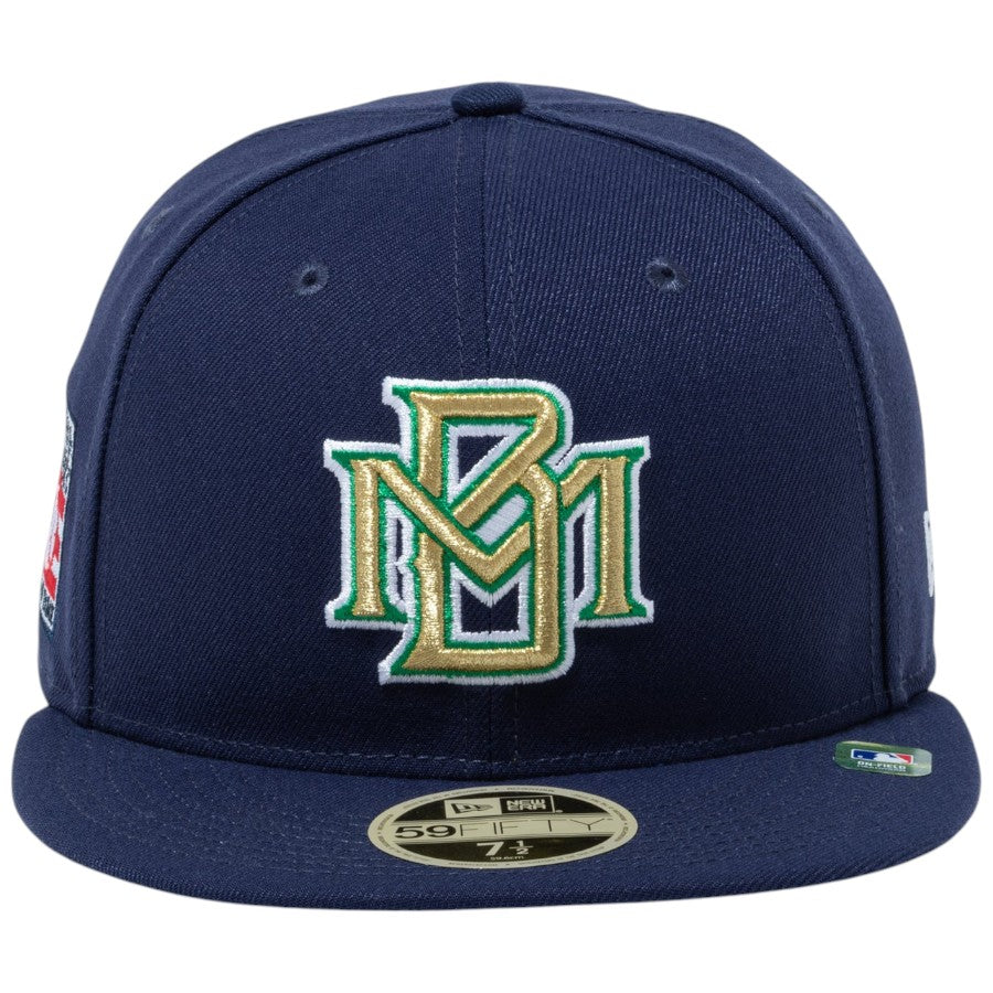 ニューエラ キャップ 帽子 NEW ERA CAP 59FIFTY 2026 MLB Hall of Fame ホール オブ フェーム ミルウォーキー ブレーブス ライトネイビー 15125187 正面