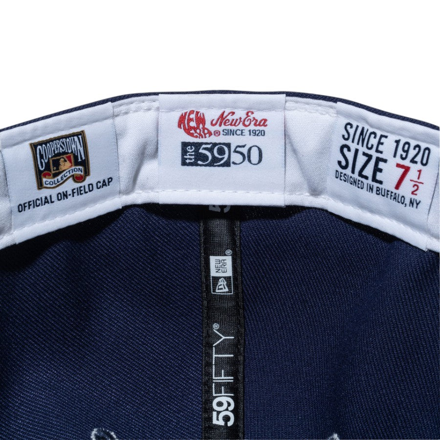 ニューエラ キャップ 帽子 NEW ERA CAP 59FIFTY 2026 MLB Hall of Fame ホール オブ フェーム ミルウォーキー ブレーブス ライトネイビー 15125187 インナーロゴ