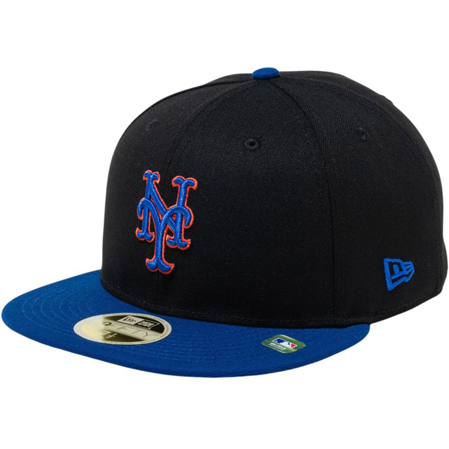 ニューエラ キャップ 帽子 NEW ERA CAP 59FIFTY 2026 MLB Hall of Fame ホール オブ フェーム ニューヨーク メッツ ブラック ブルー 15125185 右斜め前