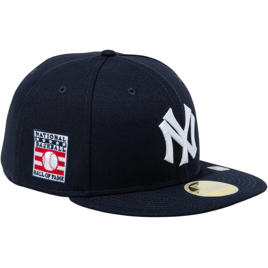 ニューエラ キャップ 帽子 NEW ERA CAP 59FIFTY 2026 MLB Hall of Fame ホール オブ フェーム ニューヨーク ヤンキース ネイビー 15125184 左斜め前