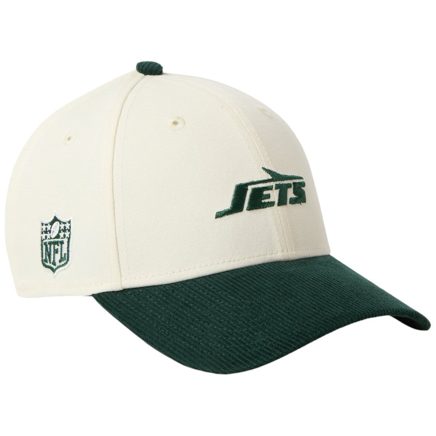 ニューエラ キャップ 帽子 NEW ERA CAP 9FORTY NFL ニューヨーク ジェッツ クローム/ダークグリーンバイザー 15137073 左斜め前