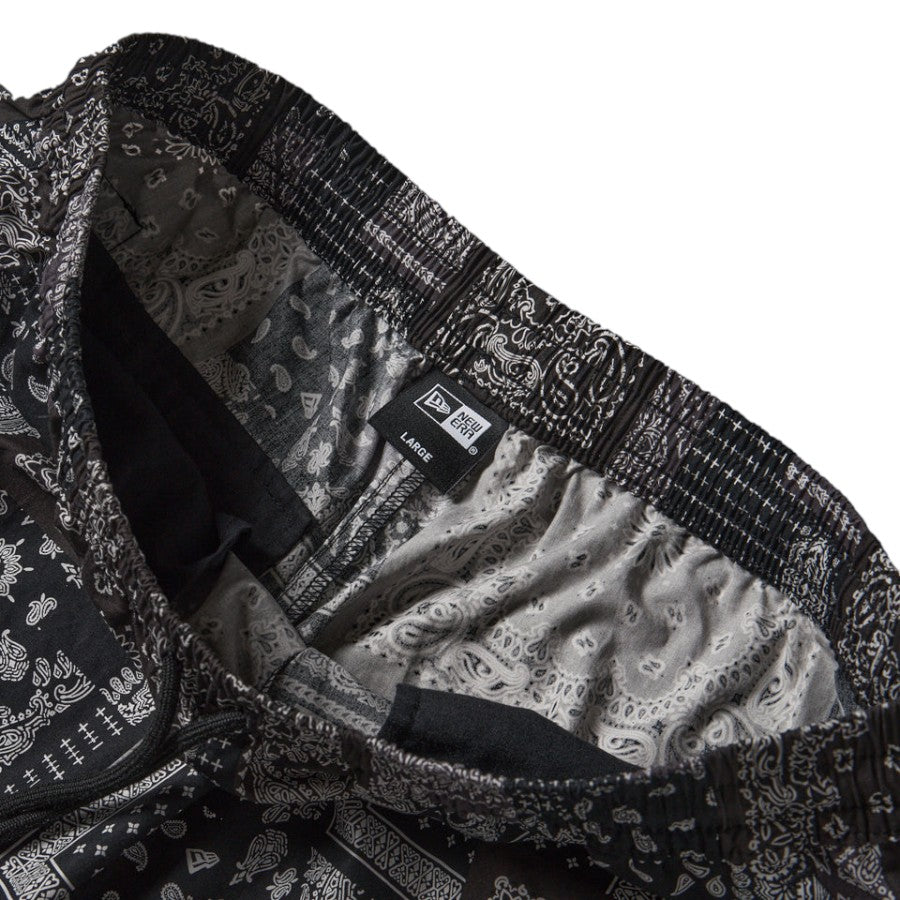 ニューエラ アパレル NEW ERA イージー ショートパンツ Oriental Paisley オリエンタル ペイズリー ブラック 14856742 腰紐