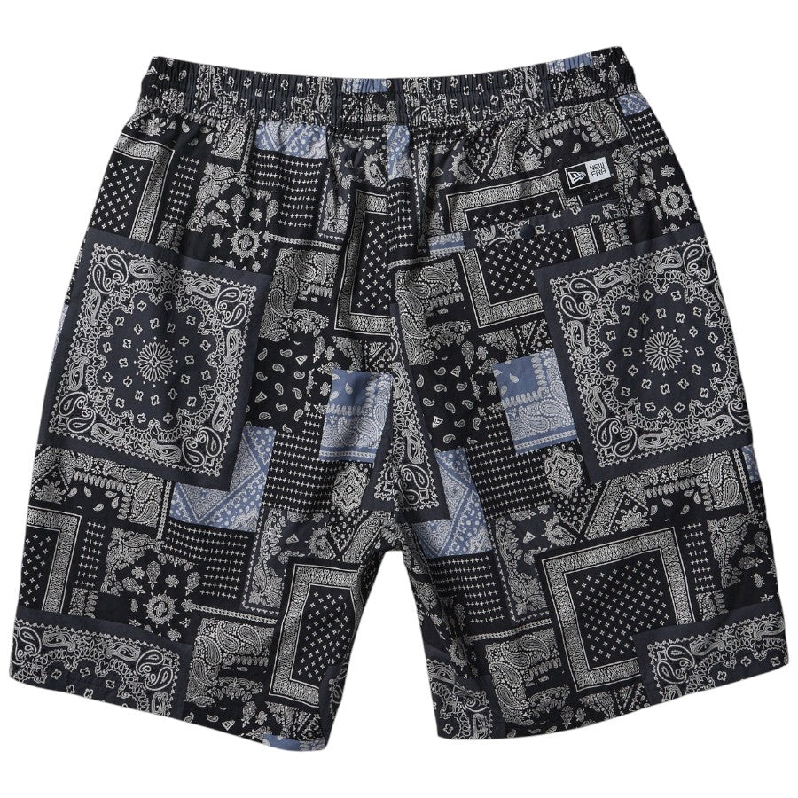 ニューエラ アパレル NEW ERA イージー ショートパンツ Oriental Paisley オリエンタル ペイズリー ネイビー 14856741 バック