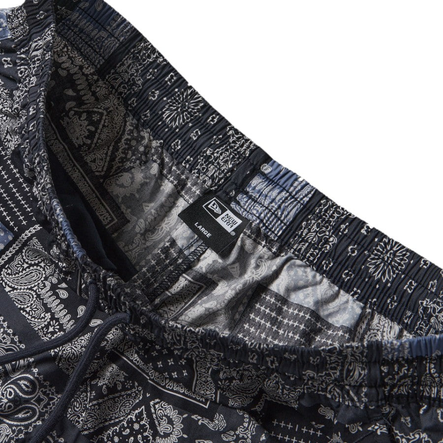 ニューエラ アパレル NEW ERA イージー ショートパンツ Oriental Paisley オリエンタル ペイズリー ネイビー 14856741 ウエスト