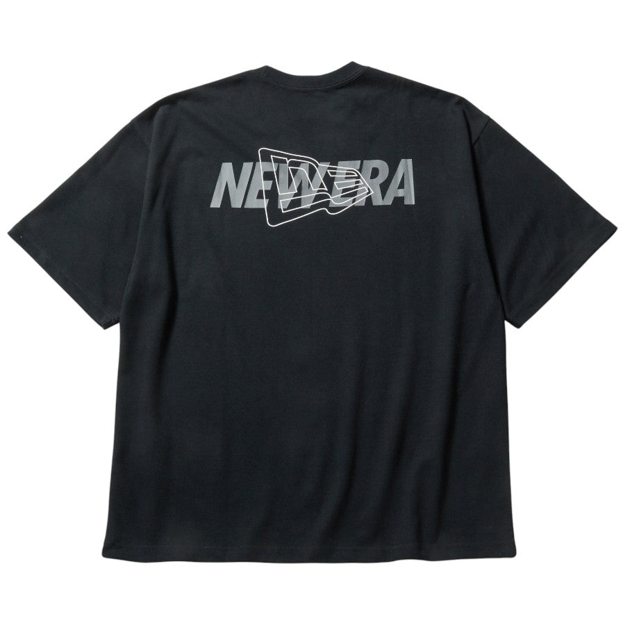 ニューエラ アパレル NEW ERA 半袖 オーバーサイズド パフォーマンス Tシャツ Overlap Logo ブラック 14744536 | パフォーマンスアパレル バック