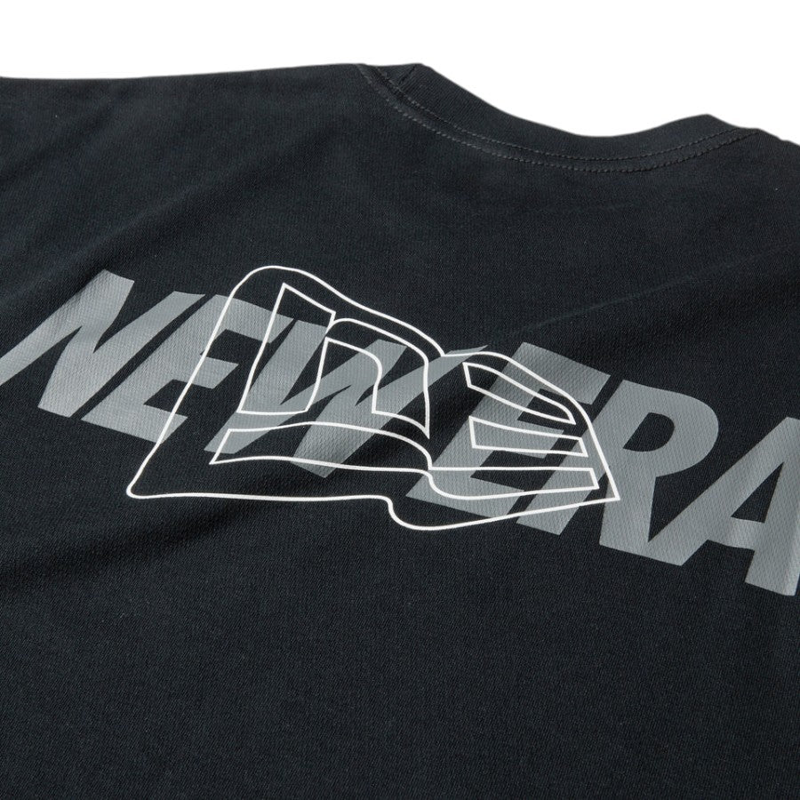 ニューエラ アパレル NEW ERA 半袖 オーバーサイズド パフォーマンス Tシャツ Overlap Logo ブラック 14744536 | パフォーマンスアパレル バックプリント