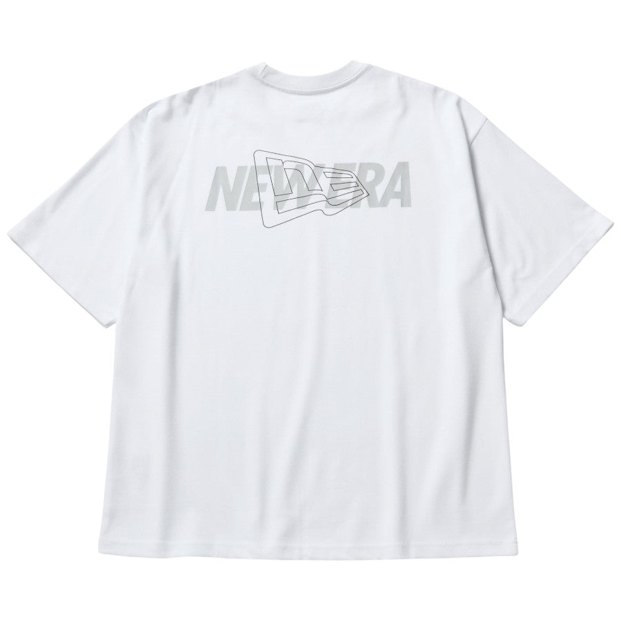 ニューエラ アパレル NEW ERA 半袖 オーバーサイズド パフォーマンス Tシャツ Overlap Logo ホワイト 14744534 | パフォーマンスアパレル バック