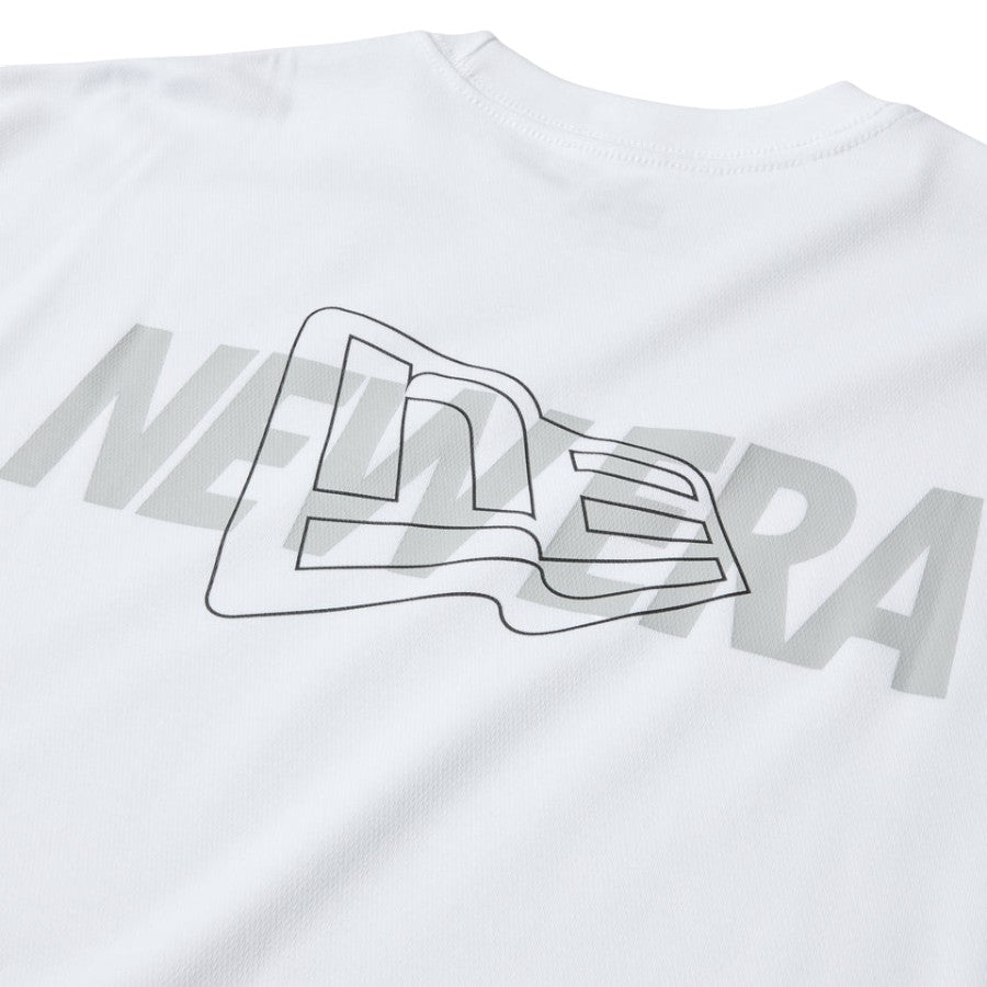ニューエラ アパレル NEW ERA 半袖 オーバーサイズド パフォーマンス Tシャツ Overlap Logo ホワイト 14744534 | パフォーマンスアパレル バックプリント