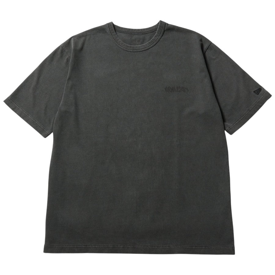 ニューエラ アパレル NEW ERA 半袖 ガーメントダイ コットン Tシャツ Tagging タギング グラフィティー ピグメント加工 チャコールグレー 14856688 フロント
