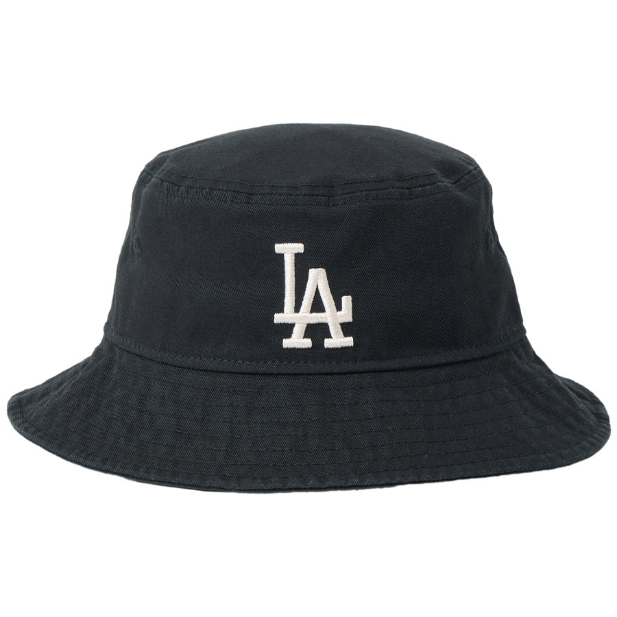 ニューエラ バケハ ハット キッズ NEW ERA BUCKET HAT Kid's バケット01 MLB ロサンゼルス ドジャース ブラック 14747100 正面