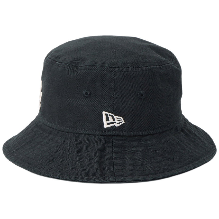 ニューエラ バケハ ハット キッズ NEW ERA BUCKET HAT Kid's バケット01 MLB ロサンゼルス ドジャース ブラック 14747100 フラッグロゴ 
