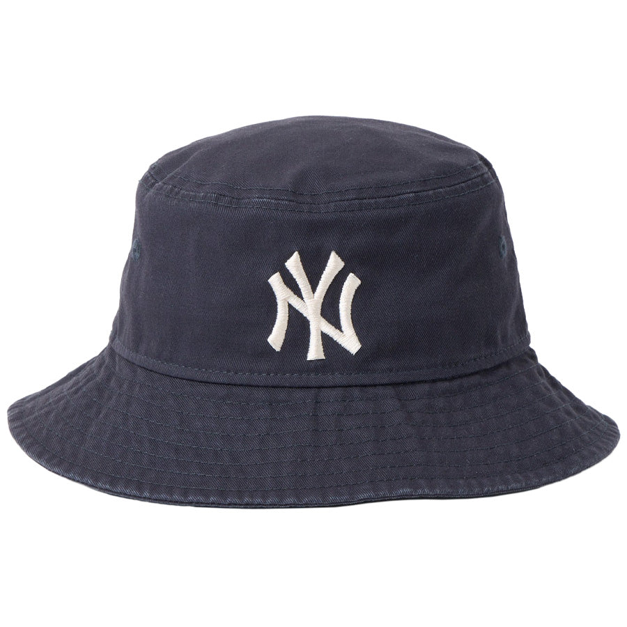 ニューエラ バケハ ハット キッズ NEW ERA BUCKET HAT Kid's バケット01 MLB ニューヨーク ヤンキース ネイビー 14747099 正面