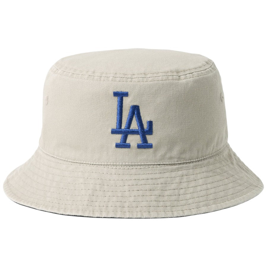 ニューエラ ハット バケハ NEW ERA HAT バケット01 リバーシブル MLB Bucket Hat ロサンゼルス ドジャース ブラック ペブル 14744772 正面