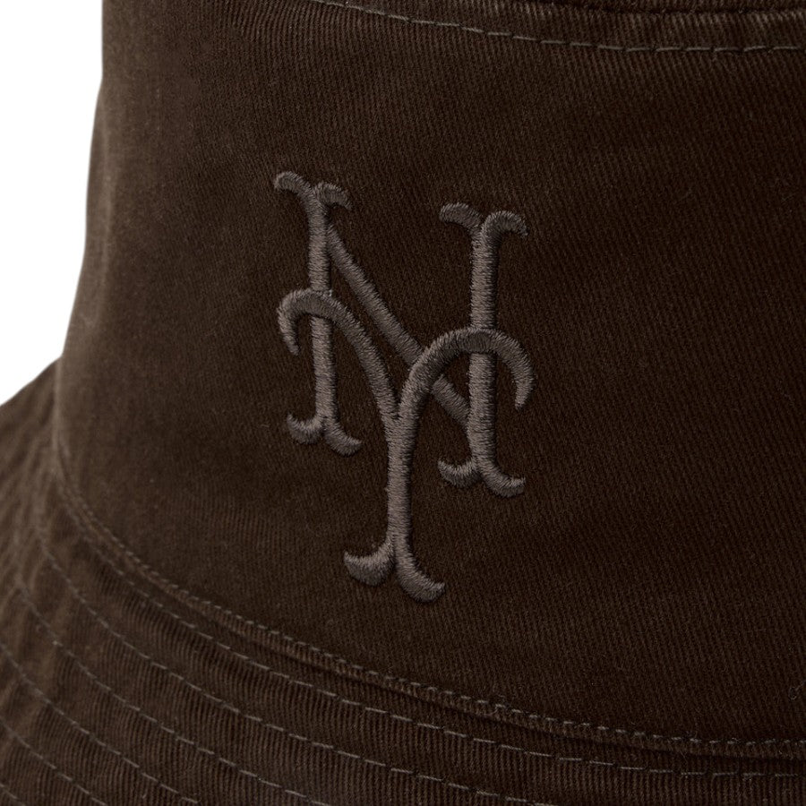 ニューエラ ハット バケハ NEW ERA HAT バケット01 リバーシブル MLB Bucket Hat ニューヨーク メッツ バーントウッド ニューオリーブ 14744771 フロントロゴ
