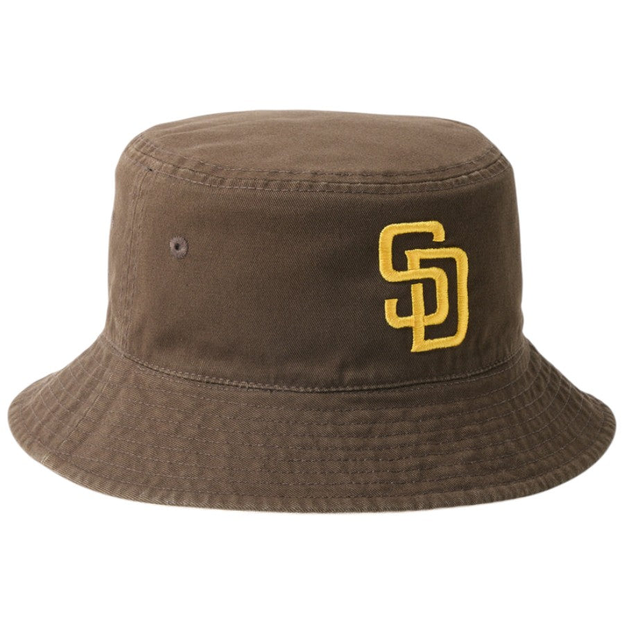ニューエラ ハット バケハ NEW ERA HAT バケット01 リバーシブル MLB Bucket Hat サンディエゴ パドレス アッシュブラウン/ウォルナット 14744769 左斜め前