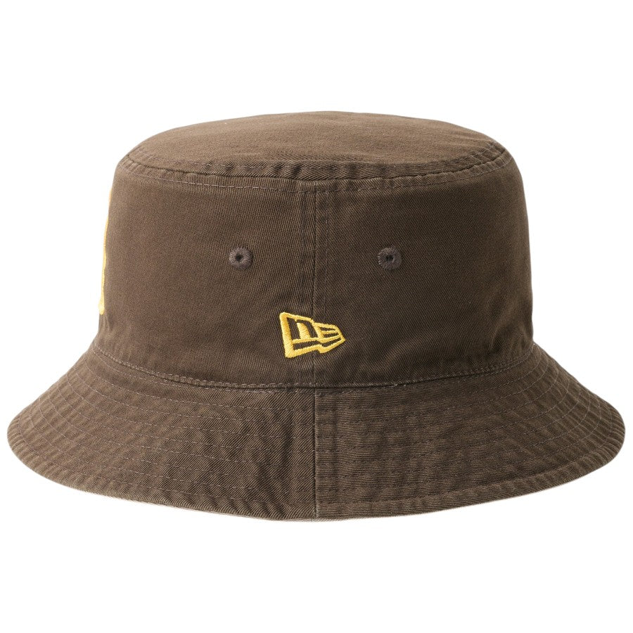 ニューエラ ハット バケハ NEW ERA HAT バケット01 リバーシブル MLB Bucket Hat サンディエゴ パドレス アッシュブラウン/ウォルナット 14744769 左サイト