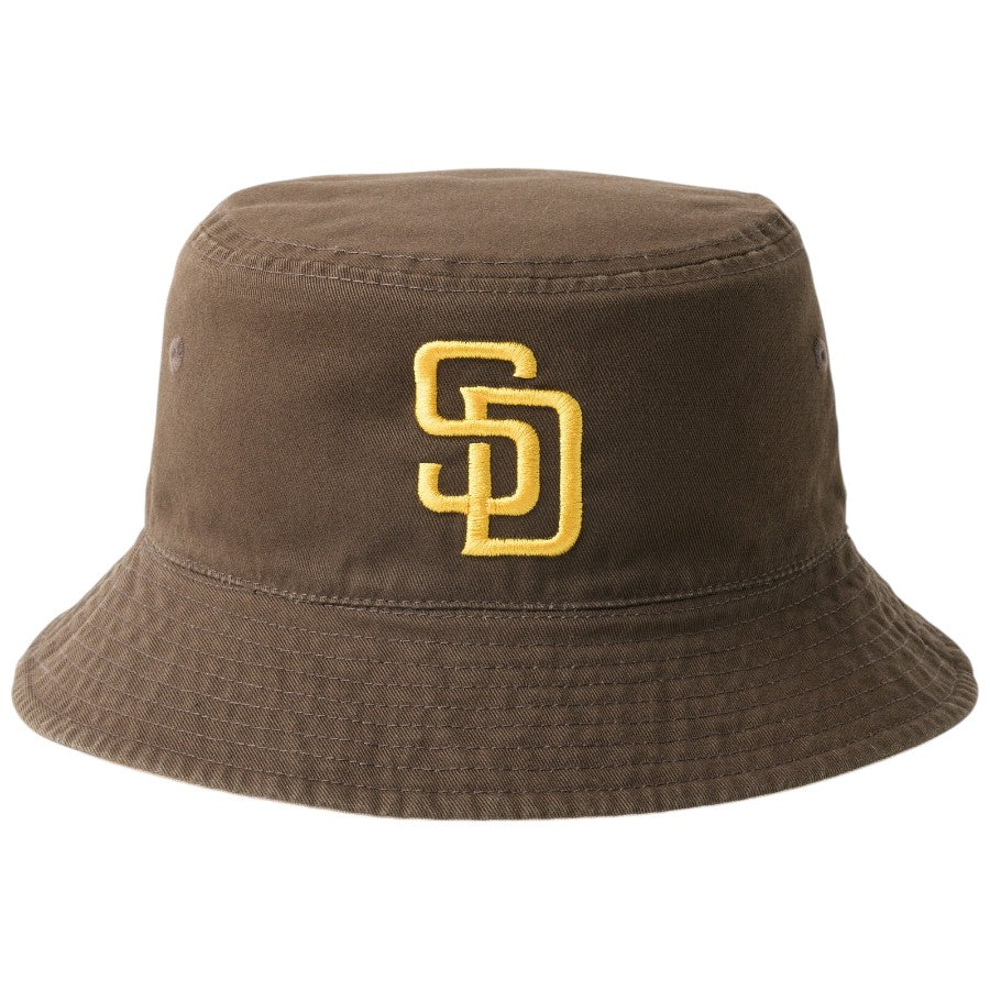 ニューエラ ハット バケハ NEW ERA HAT バケット01 リバーシブル MLB Bucket Hat サンディエゴ パドレス アッシュブラウン/ウォルナット 14744769 正面