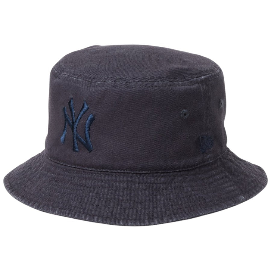 ニューエラ ハット バケハ NEW ERA HAT バケット01 リバーシブル MLB Bucket Hat ニューヨーク ヤンキース ネイビー ダークグラファイト 14744770 右斜め前