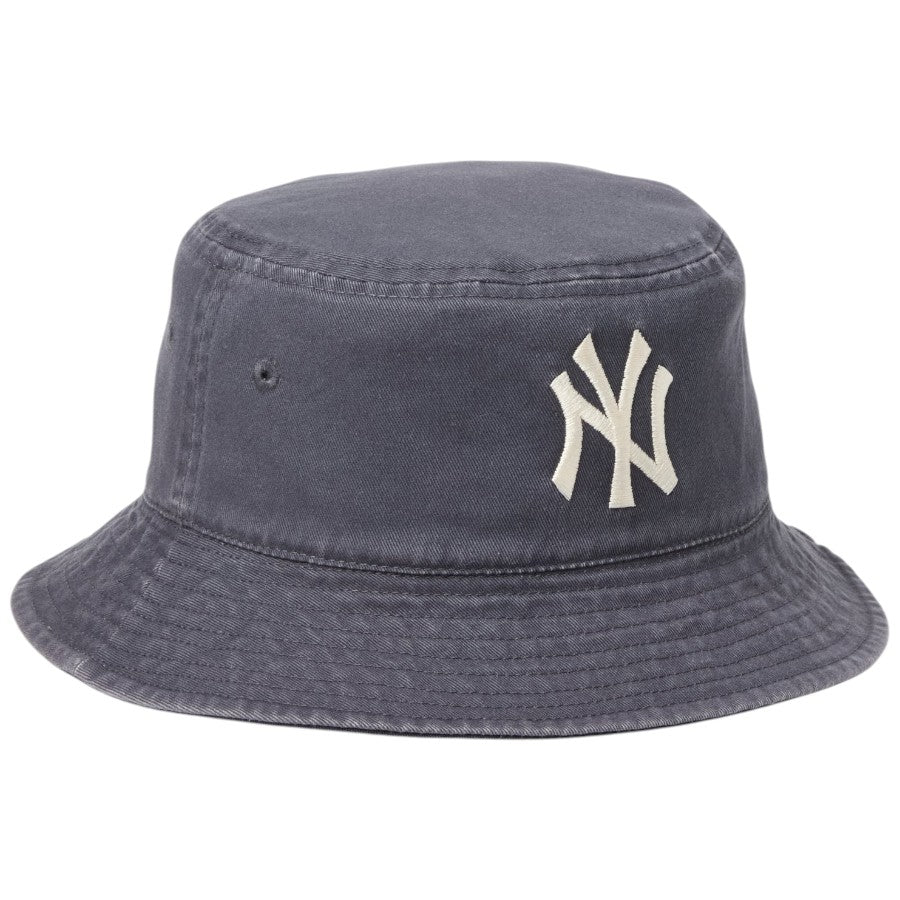 ニューエラ ハット バケハ NEW ERA HAT バケット01 リバーシブル MLB Bucket Hat ニューヨーク ヤンキース ネイビー ダークグラファイト 14744770 左斜め前