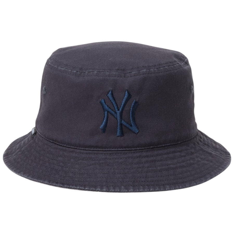 ニューエラ ハット バケハ NEW ERA HAT バケット01 リバーシブル MLB Bucket Hat ニューヨーク ヤンキース ネイビー ダークグラファイト 14744770 正面
