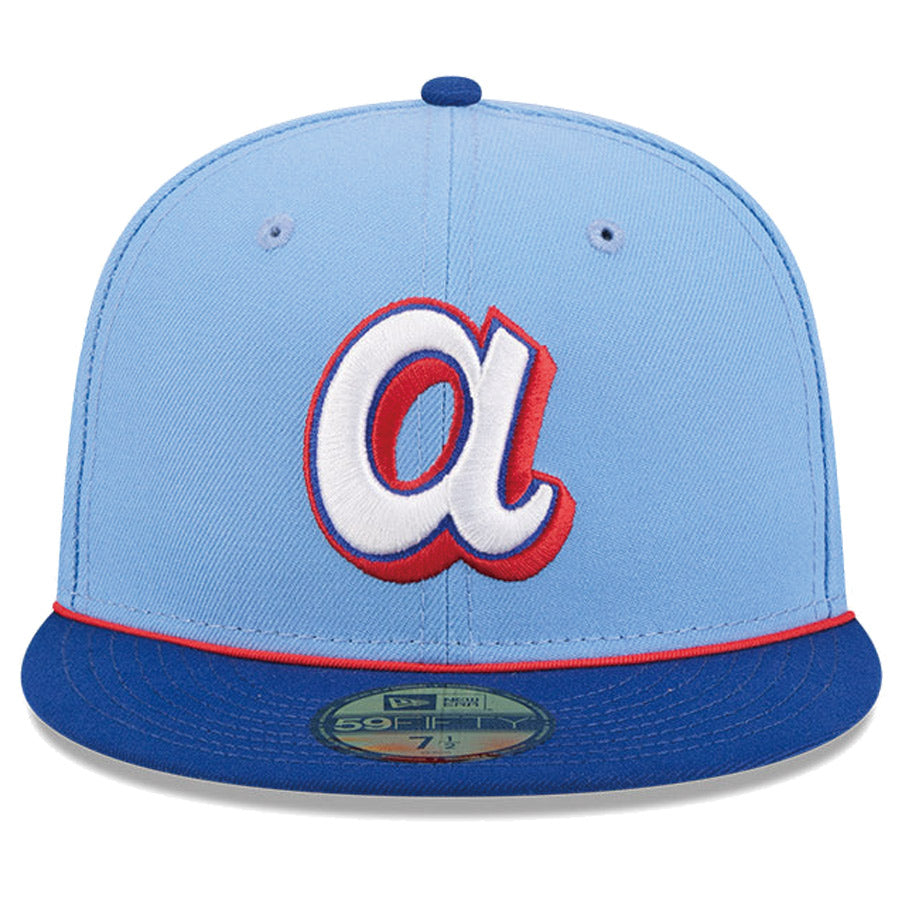 ニューエラ キャップ 帽子 NEW ERA CAP 59FIFTY オンフィールド MLB City Connect シティー コネクト アトランタ ブレーブス スカイブルー 14942561 正面
