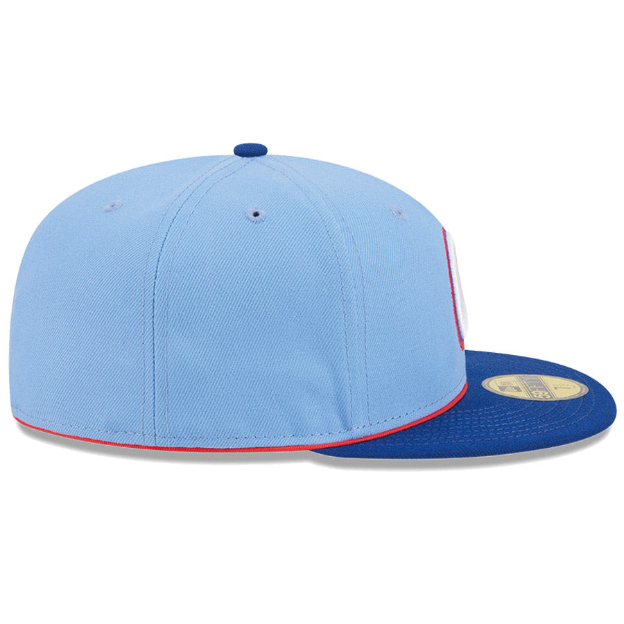 ニューエラ キャップ 帽子 NEW ERA CAP 59FIFTY オンフィールド MLB City Connect シティー コネクト アトランタ ブレーブス スカイブルー 14942561 右サイド
