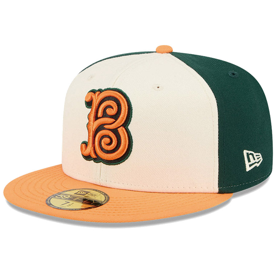 ニューエラ キャップ 帽子 NEW ERA CAP 59FIFTY オンフィールド MLB City Connect シティー コネクト ボルティモア オリオールズ クローム/グリーン 14942560 右斜め前