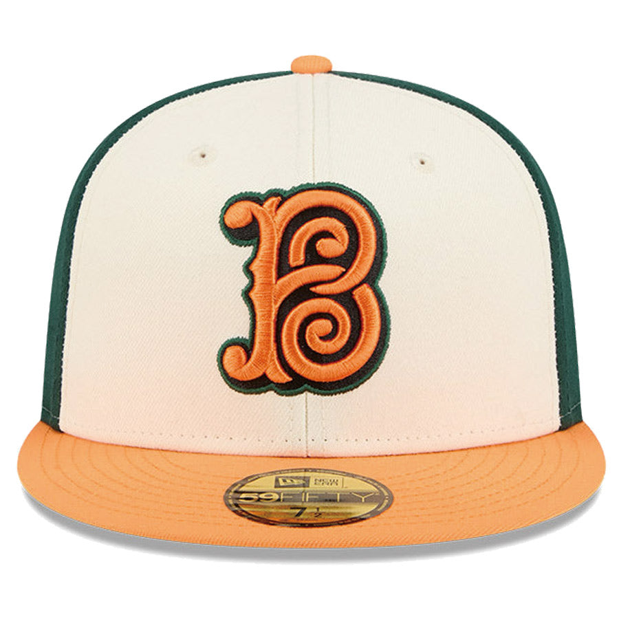 ニューエラ キャップ 帽子 NEW ERA CAP 59FIFTY オンフィールド MLB City Connect シティー コネクト ボルティモア オリオールズ クローム/グリーン 14942560 正面