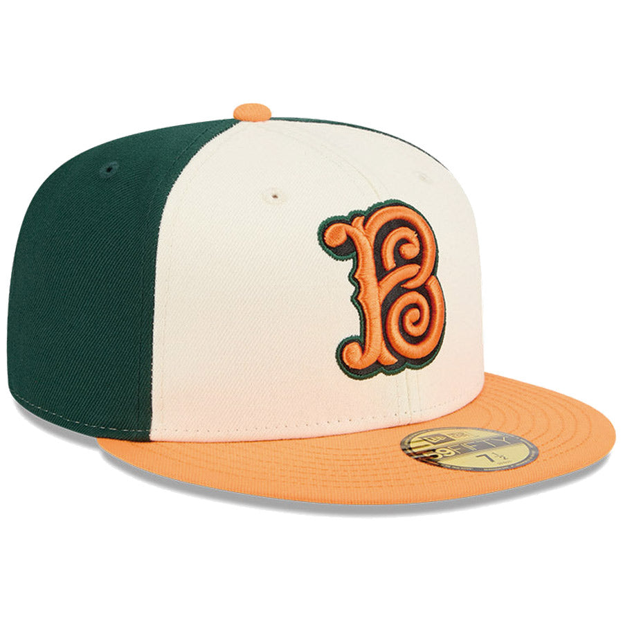 ニューエラ キャップ 帽子 NEW ERA CAP 59FIFTY オンフィールド MLB City Connect シティー コネクト ボルティモア オリオールズ クローム/グリーン 14942560 左斜め前