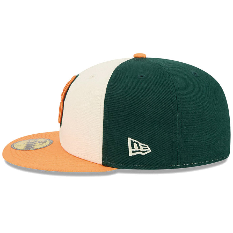 ニューエラ キャップ 帽子 NEW ERA CAP 59FIFTY オンフィールド MLB City Connect シティー コネクト ボルティモア オリオールズ クローム/グリーン 14942560 左サイド