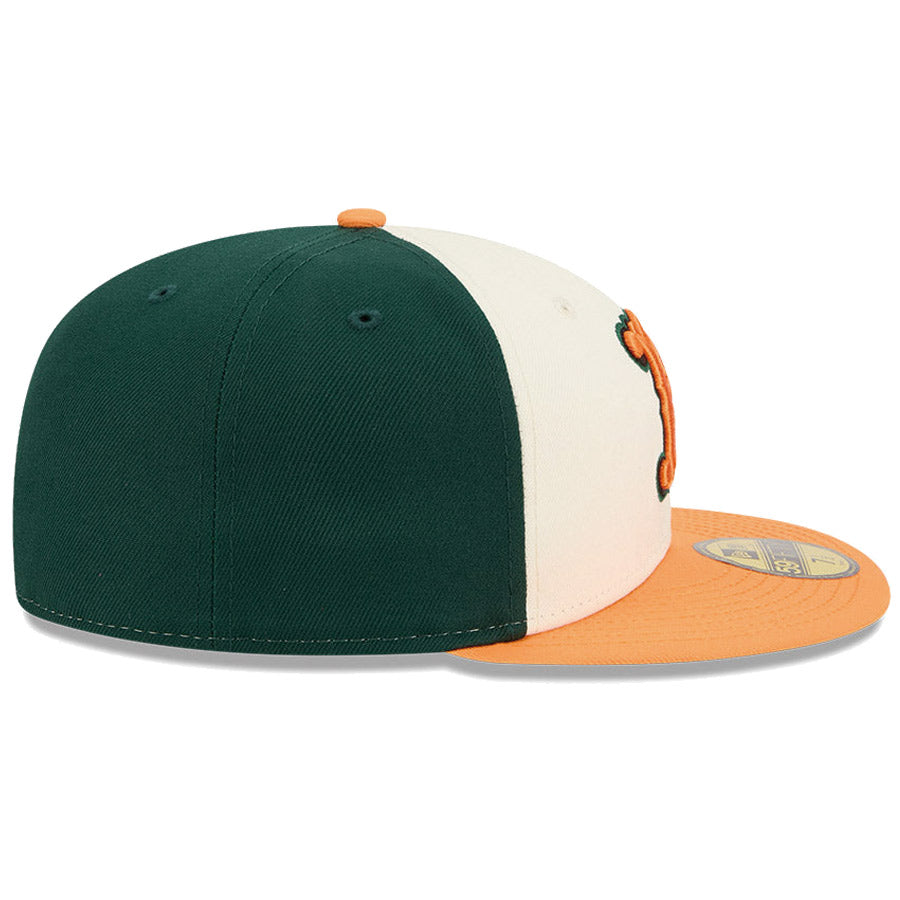 ニューエラ キャップ 帽子 NEW ERA CAP 59FIFTY オンフィールド MLB City Connect シティー コネクト ボルティモア オリオールズ クローム/グリーン 14942560 右サイド