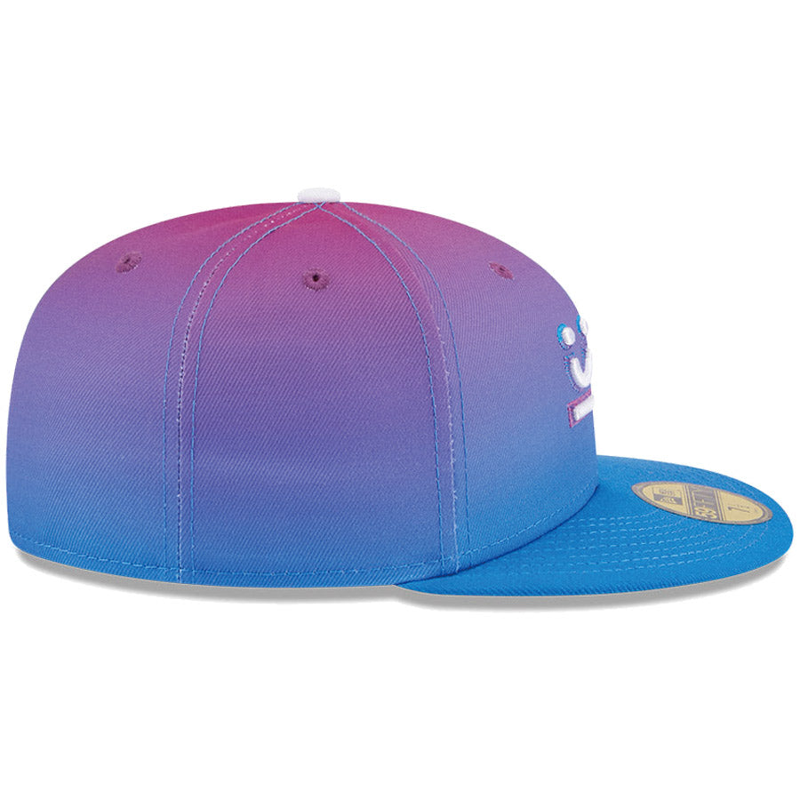 ニューエラ キャップ 帽子 NEW ERA CAP 59FIFTY オンフィールド MLB City Connect シティー コネクト カンザスシティ ロイヤルズ パープル/スカイブルー 14942556 右サイド