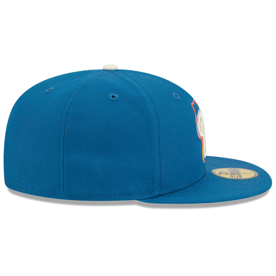 ニューエラ キャップ 帽子 NEW ERA CAP 59FIFTY オンフィールド MLB City Connect シティー コネクト ミルウォーキー ブリュワーズ ブルー 14942555 右サイド