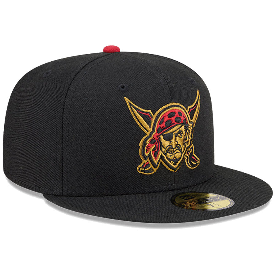ニューエラ キャップ NEW ERA CAP 59FIFTY オンフィールド MLB City Connect シティー コネクト ピッツバーグ パイレーツ ブラック 14942554 左斜め前