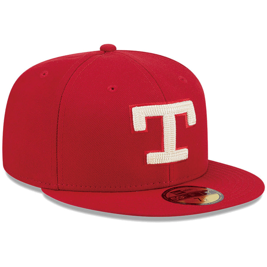 ニューエラ キャップ NEW ERA CAP 59FIFTY オンフィールド MLB City Connect シティー コネクト テキサス レンジャーズ レッド 14942552 左斜め前