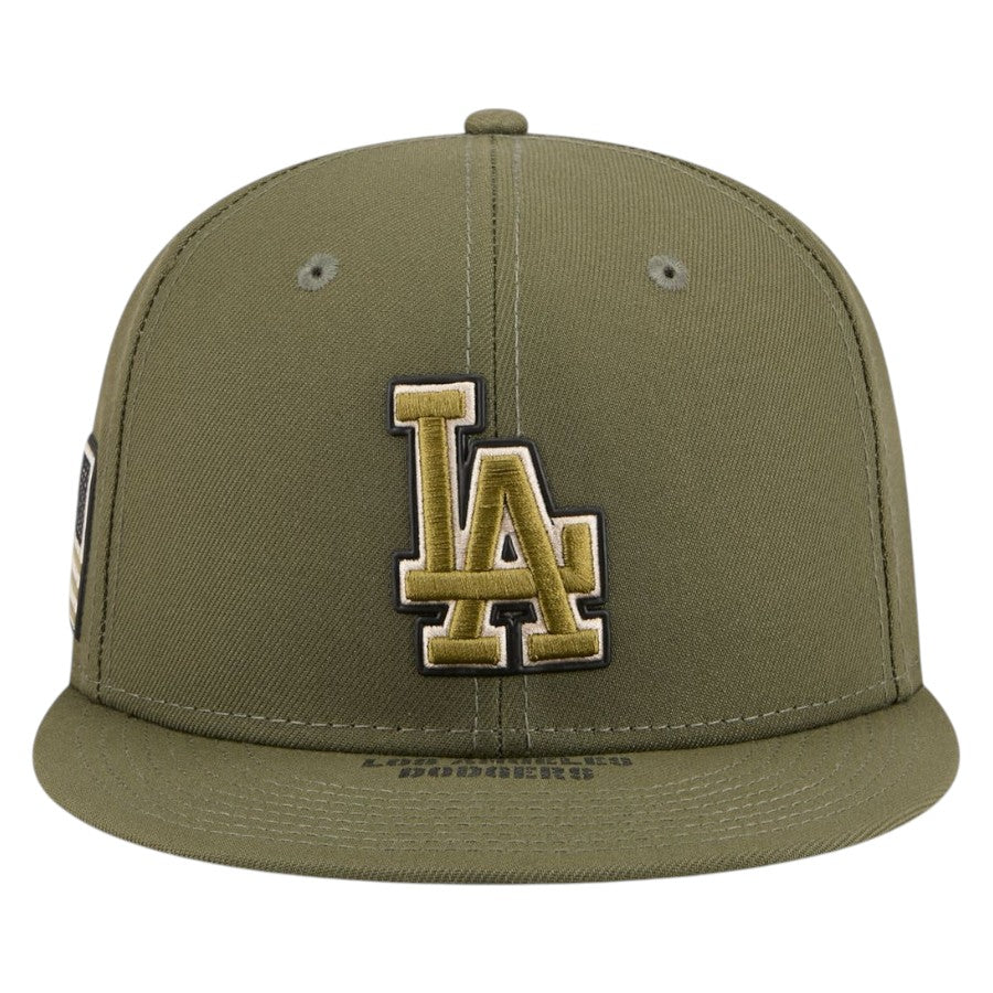 ニューエラ キャップ 帽子 NEW ERA CAP 59FIFTY オンフィールド MLB 2026 Armed Forces Day アームド フォーシズ デー ロサンゼルス ドジャース ニューオリーブ 14939291 正面