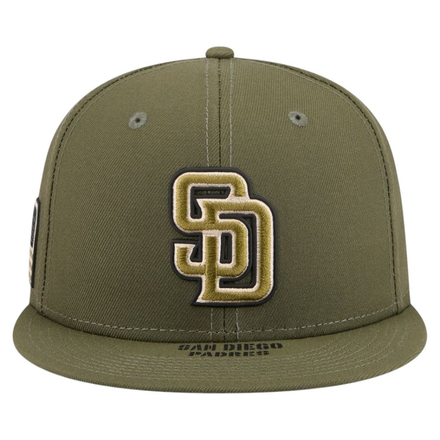 ニューエラ キャップ 帽子 NEW ERA CAP 59FIFTY オンフィールド MLB 2026 Armed Forces Day アームド フォーシズ デー サンディエゴ パドレス ニューオリーブ 14939287 正面