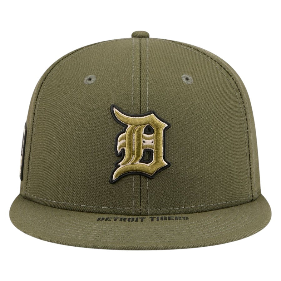 ニューエラ キャップ 帽子 NEW ERA CAP 59FIFTY オンフィールド MLB 2026 Armed Forces Day アームド フォーシズ デー デトロイト タイガース ニューオリーブ 14939292 正面