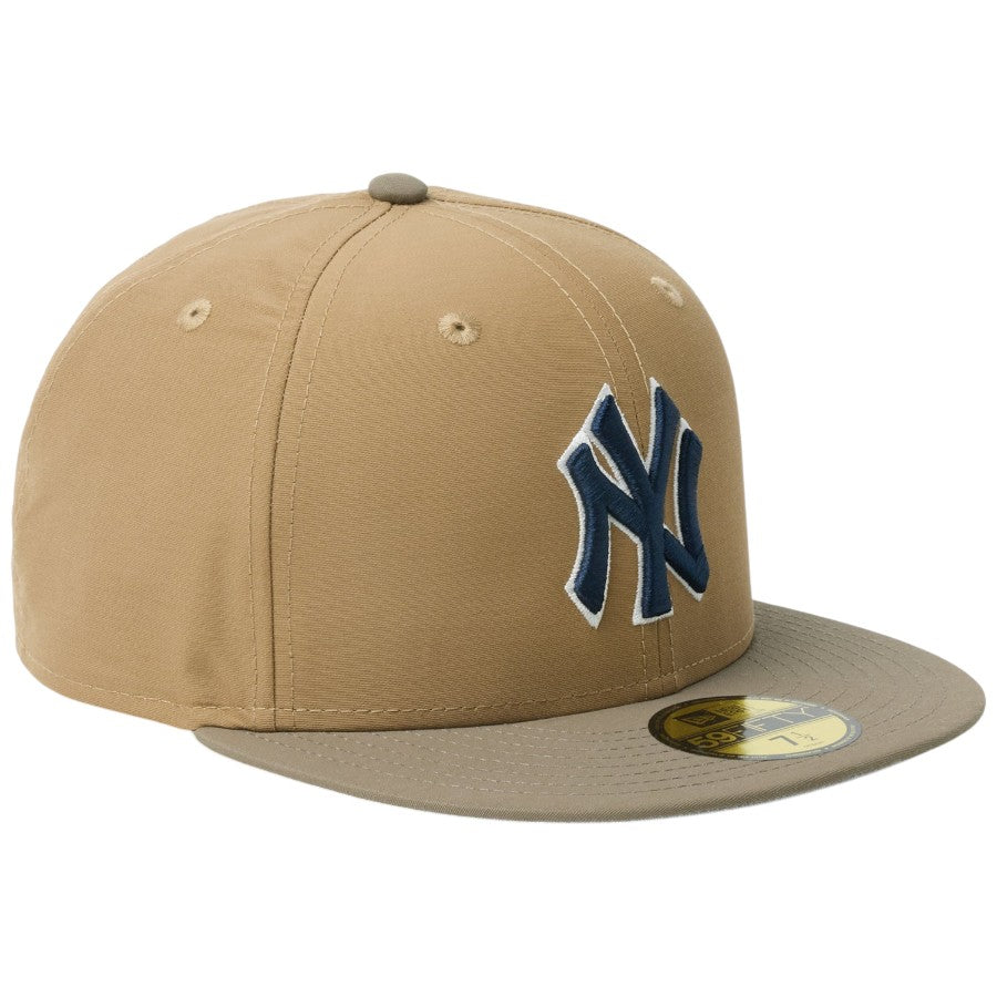 ニューエラ キャップ 帽子 NEW ERA CAP 59FIFTY ニューヨーク ヤンキース Grosgrain グログラン生地 カーキ/オリーブ 14745153 左斜め前