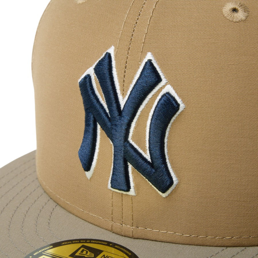 ニューエラ キャップ 帽子 NEW ERA CAP 59FIFTY ニューヨーク ヤンキース Grosgrain グログラン生地 カーキ/オリーブ 14745153 フロントロゴ