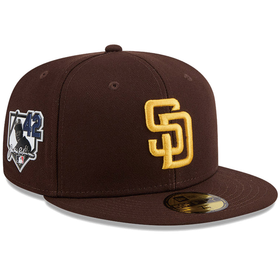 ニューエラ キャップ NEW ERA CAP MLB 59FIFTY Jackie Robinson Day 2026 サンディエゴ パドレス ウォルナット 14939280 左斜め前
