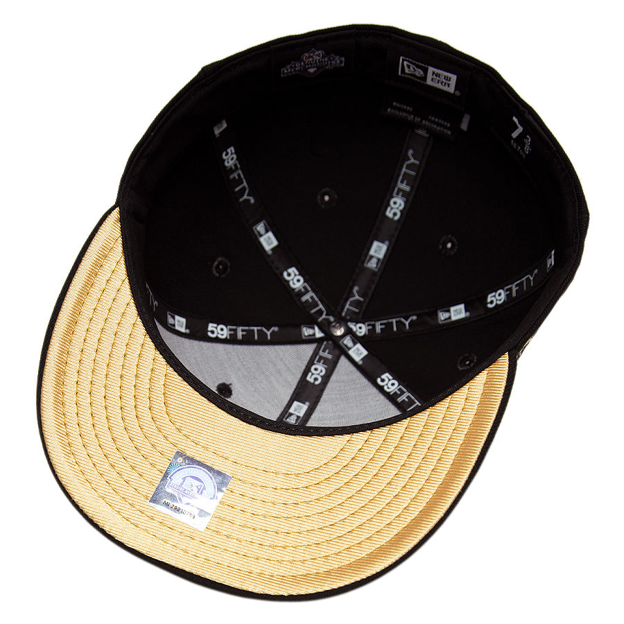 ニューエラ キャップ 帽子 NEW ERA CAP CUSTUM カスタム KINGS 別注 59FIFTY バーミンガム バロンズ Birmingham Barons ブラック × ゴールド マイナーリーグ アンダーバイザー