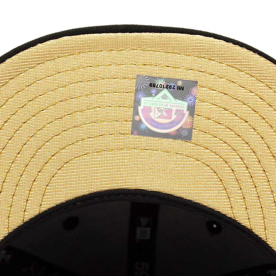 ニューエラ キャップ 帽子 NEW ERA CAP CUSTUM カスタム KINGS 別注 59FIFTY バーミンガム バロンズ Birmingham Barons ブラック × ゴールド マイナーリーグ ゴールドアンダーバイザー