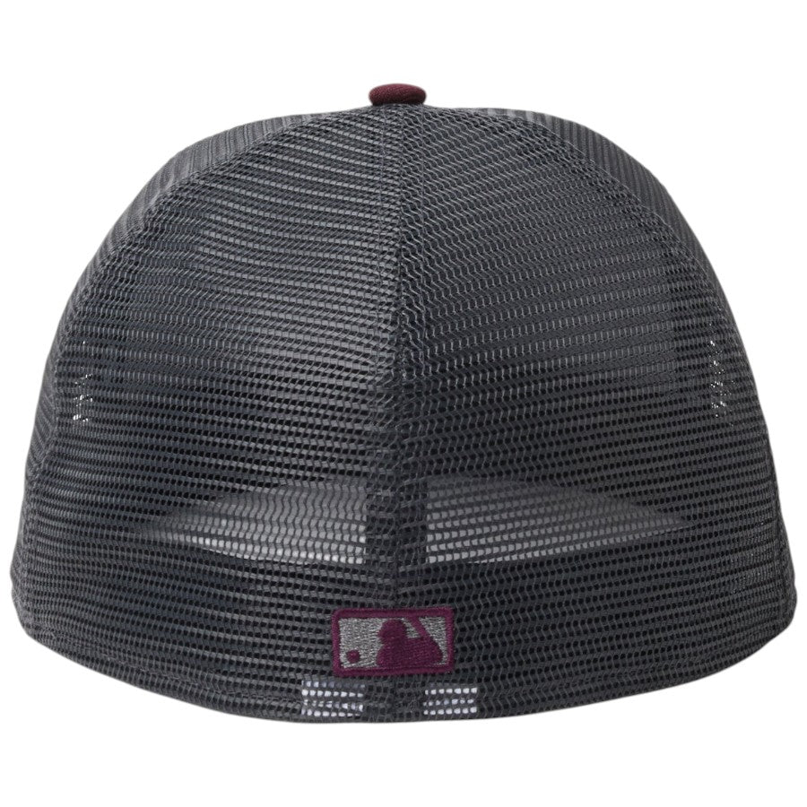 ニューエラ キャップ 帽子 NEW ERA CAP 59FIFTY トラッカー メッシュ ロサンゼルス ドジャース Hydrangea ハイドレンジア ダークグラファイト 14745132 背面