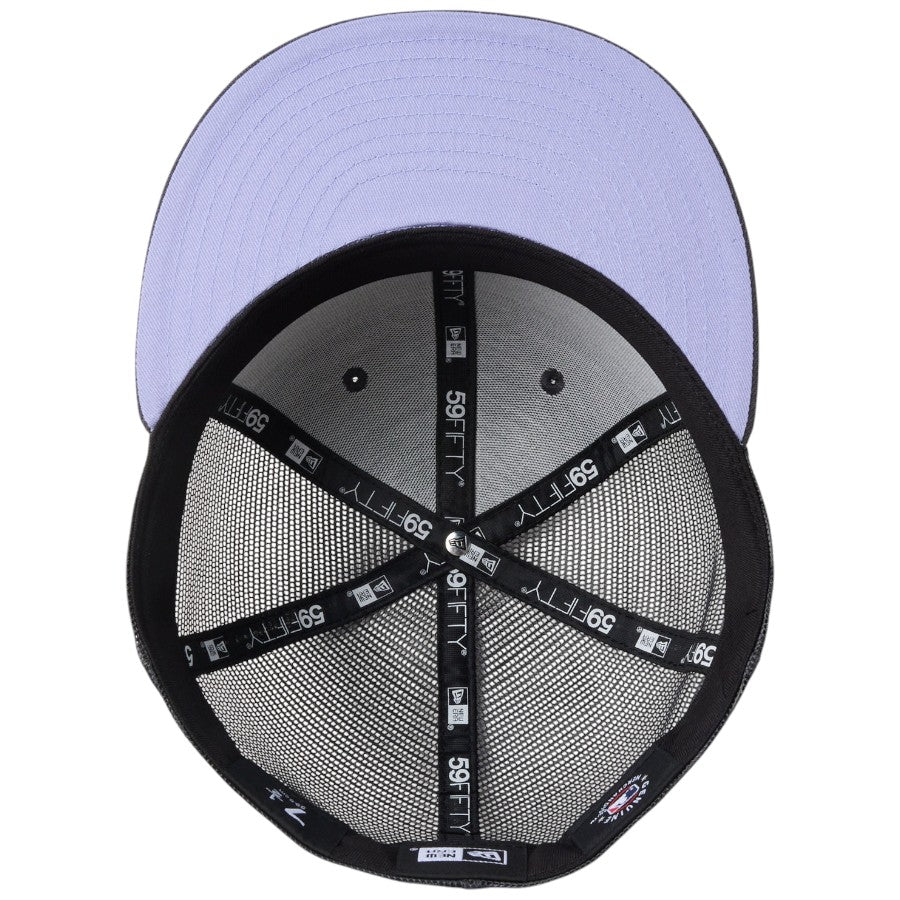 ニューエラ キャップ 帽子 NEW ERA CAP 59FIFTY トラッカー メッシュ ロサンゼルス ドジャース Hydrangea ハイドレンジア ダークグラファイト 14745132 アンダーバイザー