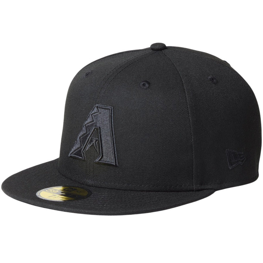 ニューエラ キャップ 帽子 NEW ERA CAP 59FIFTY アリゾナ ダイヤモンドバックス MLB Black on Black ブラック/ブラック 14745193 右斜め前