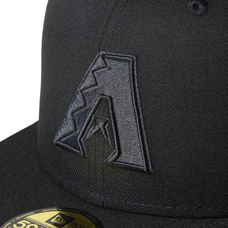 ニューエラ キャップ 帽子 NEW ERA CAP 59FIFTY アリゾナ ダイヤモンドバックス MLB Black on Black ブラック/ブラック 14745193 フロントロゴ