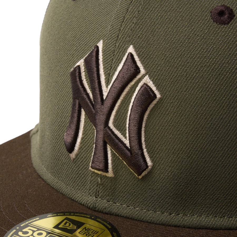 ニューエラ キャップ 帽子 NEW ERA CAP 59FIFTY MLB Camouflage Color カモフラージュ ニューヨーク ヤンキース ニューオリーブ/ウォルナット 14745158 フロントロゴ